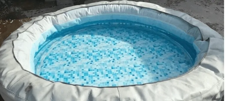 Punctured hot tub